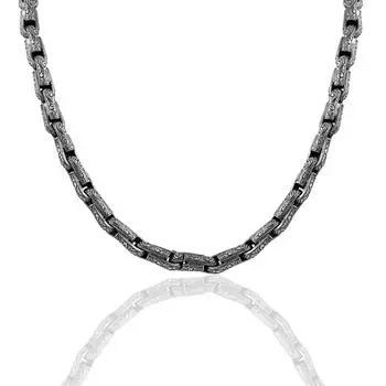 Ручная инкрустация Серебряная цепочка ручной работы