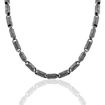 Ручная инкрустация Серебряная цепочка ручной работы