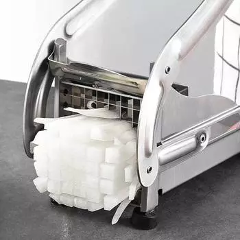 Ручная картофелерезка, удобная многофункциональная картофелерезка из нержавеющей стали, измельчитель для картофеля фри, овощерезка, измельчитель для кухни серебряный