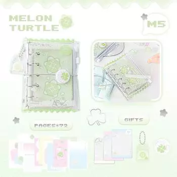 Ручная книга на кольцах, Мини-блокнот для ручной записи, Карманный блокнот-биндер M5, Для мальчиков и девочек