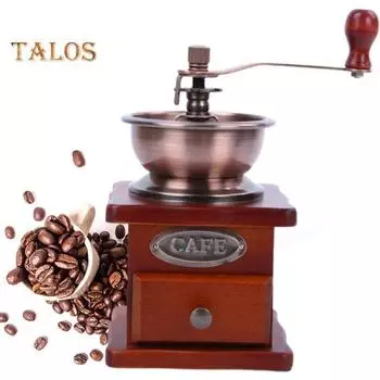 Ручная кофемолка, моющаяся, притирочная, прочная, полезная, ручная кривошипная кофемолка, мельница, инструмент для приготовления кофе для дома коричневый