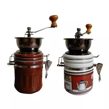 Ручная кофемолка Ручная кофемолка для кофе в зернах для дома Подарочный кемпинг коричневый