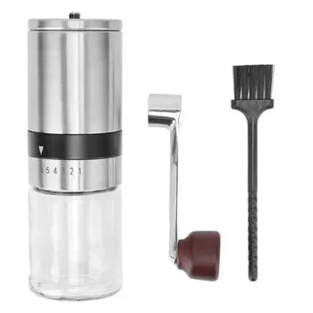 Ручная кофемолка с 6 уровнями регулировки, мини-переносная ручная кофемолка с ручкой L