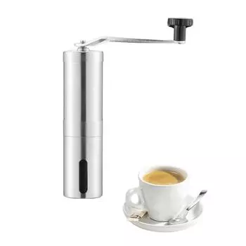 Ручная кофемолка WALFOS, ручная кофемолка из нержавеющей стали с коническими жерновами, для домашнего офиса или кемпинга