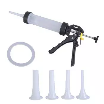 Ручная колбасная машина, ручной шприц для мяса, пластиковый наполнитель для домашней салями и клизмы с 4 насадками-воронками