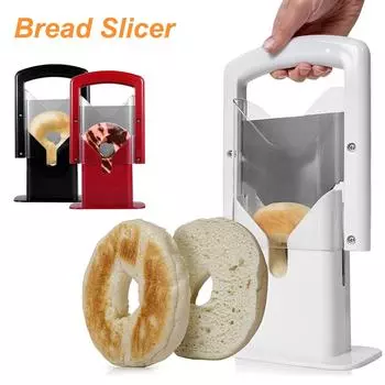 Ручная ломтерезка для тостов, резак для бубликов, нержавеющая сталь с безопасной ручкой, выпечка, кондитерские изделия, кухонные принадлежности, аксессуары для приготовления пищи белый