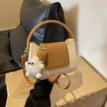 Ручная маленькая женская сумка через плечо в иностранном стиле, сумка-мессенджер для ручного ношения, сумка для поездок на работу хаки