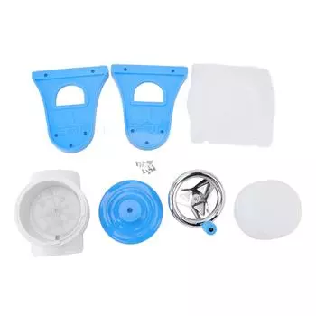 Ручная машина для приготовления льда с лезвиями из нержавеющей стали, безопасная портативная машина для приготовления льда для домашних ресторанов синий