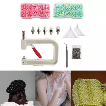 Ручная машина для установки бисера, пресс, инструмент, гвозди, заклепки, руководство «сделай сам» Multicolor