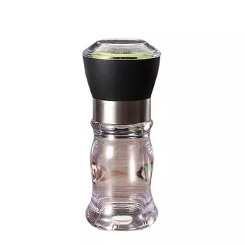 Ручная мельница для соли и перца из нержавеющей стали, мельница для специй, керамический сердечник, кухонные шлифовальные инструменты чёрный