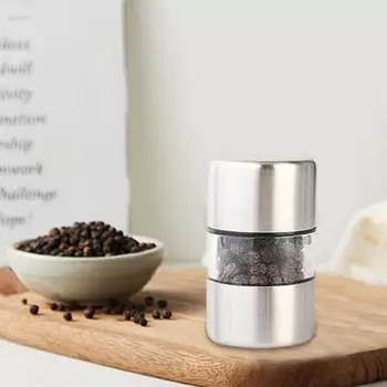 Ручная мельница для соли и перца из нержавеющей стали, портативная мини-мельница для трав, перца, специй, розовой соли, кухонных приспособлений для измельчения CHINA