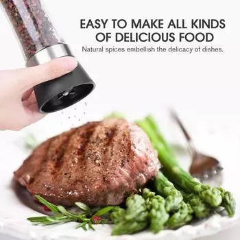 Ручная мельница для соли и перца Регулируемая бутылка для перца Мельница для специй Контейнеры для измельчения мельницы Шейкеры Кухонные гаджеты