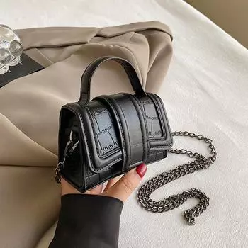 Ручная мини-сумка через плечо, женская новая корейская мода, простая универсальная сумка, высококачественная текстура, цепочка, сумки через плечо