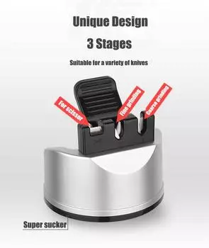 Ручная мини-точилка для ножей с 4-ступенчатой протяжкой, алмазный точильный камень, стальной комплект, мокрый камень 1000 для работы 7x7cm