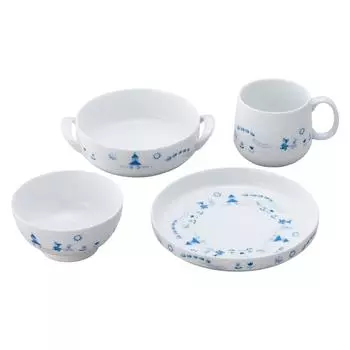 Ручная миска Noritake, набор кружек для риса, 16 см, 300 куб. см, 16 см, 370 куб. см, рис, 230 куб. см, 245 куб. см, легкая, подходит для использования в микроволновой печи, можно мыть в посудомоечной машине, 4 предмета, синий, тонкий