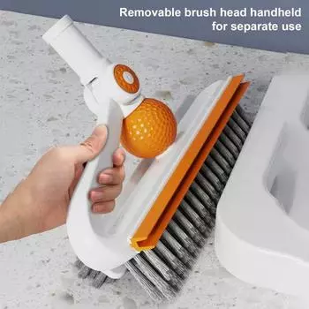 Ручная многофункциональная щелевая щетка из нержавеющей стали, телескопическая штанга, регулируемая длина, двухслойные скребки, щетка для очистки зазоров синий