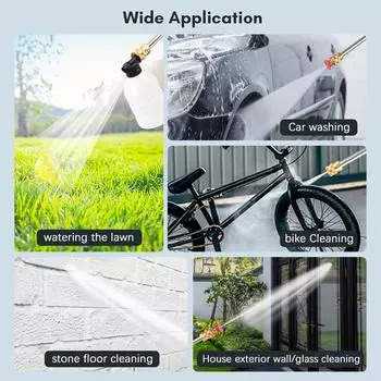 Ручная мойка высокого давления, беспроводная портативная многофункциональная стиральная машина 21 В для автомобиля AU-1