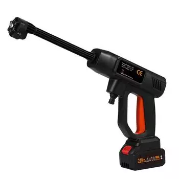 Ручная мойка высокого давления Портативный мощный очиститель с бесщеточной аккумуляторной батареей емкостью 10000 мАч EU plug чёрный