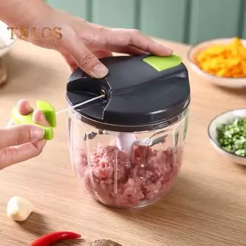 Ручная мясорубка, измельчитель овощей, переносная ручная чесночная мясорубка, лукорезка, кухонный комбайн для овощей, фруктов и орехов S