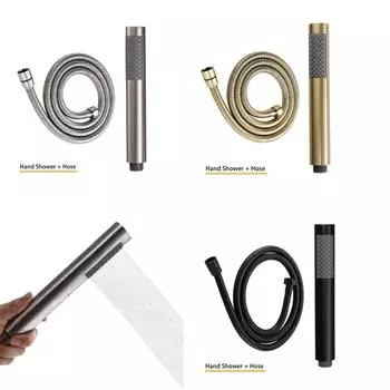 Ручная насадка для душа Черные аксессуары для ванной комнаты Водосберегающая ванна высокого давления из нержавеющей стали Ручной душ Несколько цветов чёрный