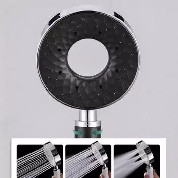Ручная насадка для душа, модная насадка для душа в виде пончика, автоматическое удаление накипи, насадка для душа под давлением, ванна с одной насадкой, принадлежности для ванной комнаты белый