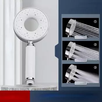 Ручная насадка для душа, модная насадка для душа в виде пончика, автоматическое удаление накипи, насадка для душа под давлением, ванна с одной насадкой, принадлежности для ванной комнаты белый