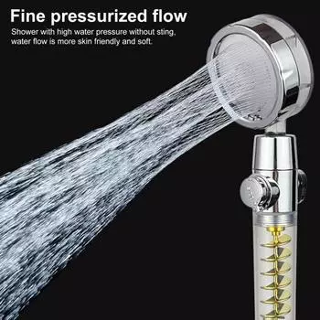 Ручная насадка для душа высокого давления, экономия воды, ручная насадка для душа с фильтром, ветровое колесо, вода с одной кнопкой фиолетовый