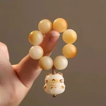 Ручная нить Белый корень Бодхи Ручное скручивание Обжарка на древесном угле Нить с кошачьим когтем Обертывание кончика пальца Мягкая ручка из бусины Будды Игривый кусок C