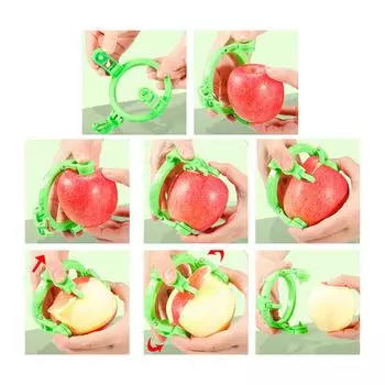 Ручная овощечистка для яблок, вращающаяся ручная овощечистка Zester, кухонный гаджет, эргономичная овощечистка для очистки и нарезки фруктов спиралью