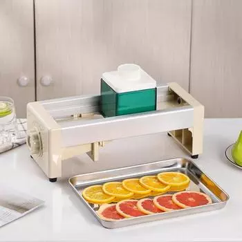 Ручная овощерезка для фруктов 1-15 мм, регулируемая толщина нарезки для лимона, грейпфрута, лука, противоскользящая