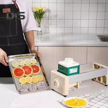 Ручная овощерезка для фруктов 1-15 мм, регулируемая толщина, нож для лимона, грейпфрута, лука, противоскользящее основание, острые лезвия, многофункциональная нарезка белый