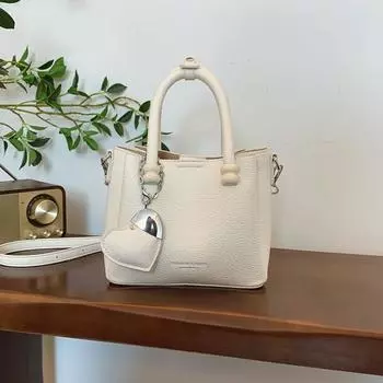 Ручная переноска, модное ведро премиум-класса, новая тенденция, повседневная сумка через плечо, универсальная сумка-мессенджер белый