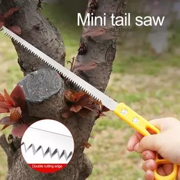 Ручная пила, 3 шт., с лезвием из углеродистой стали, ультрагладкими зубьями, портативная противоскользящая ручка, хак