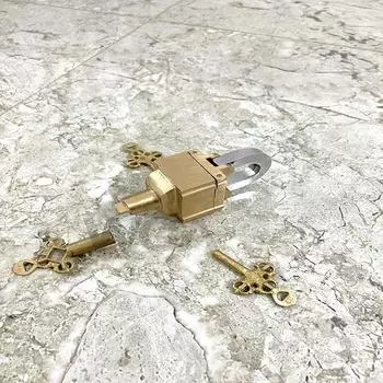 Ручная работа, 3 ключа, головоломка, открытый замок, твердая латунь, рабочий набор замков безопасности