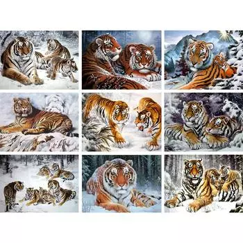 Ручная работа 5D DIY животное алмазная живопись горный хрусталь картина полная Алмазная вышивка мозаика декоративная картина набор для вышивки крестом Full Round 20x30CM
