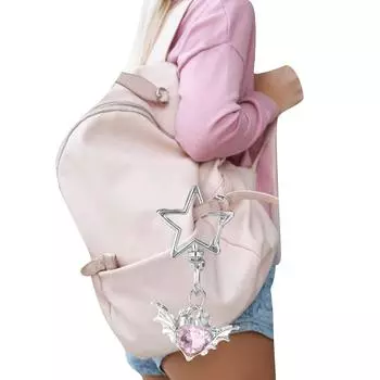 Ручная работа, брелок для телефона с подвеской в виде банта, с крыльями, изысканный аксессуар в виде сердца с бантом 3