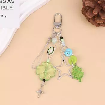Ручная работа цепочка для телефона из бисера Четырехлистный клевер звезда брелок для мобильного телефона подвеска-шарм аксессуар