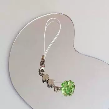 Ручная работа, цепочка для телефона из бисера, четыре листа клевера, подвеска для мобильного телефона, цветной брелок для ключей, декоративная подвеска CCD, аксессуар для мобильного телефона