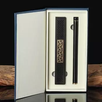 Ручная работа, черное дерево, курильница, полый держатель для ароматических палочек, набор курильниц с чистой медью, украшение для дома