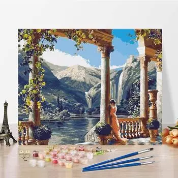 Ручная работа DIY краска по номерам холст номера живопись номера картина маслом цифровая картина маслом 40x50cm no frame