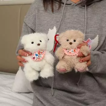 Ручная работа DIY подвеска Материал Упаковка DIY кукла нагрудник плюшевый медведь кукла нагрудник плюшевый медведь подвеска сумка подвеска белый