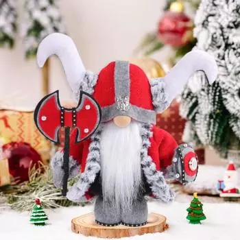 Ручная работа Гном плюшевая кукла безликая статуя орнамент кухонный декор многоуровневый поднос полка украшение стола белый