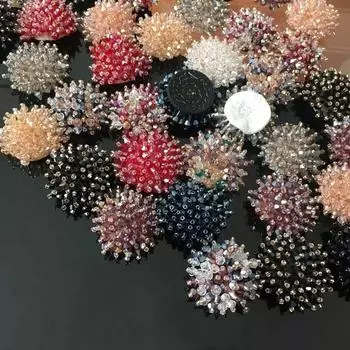 Ручная работа, хрустальный диск, брошь, цветочная нашивка, декоративная заколка для волос, аппликация, орнамент, декоративный материал, алмазная нашивка