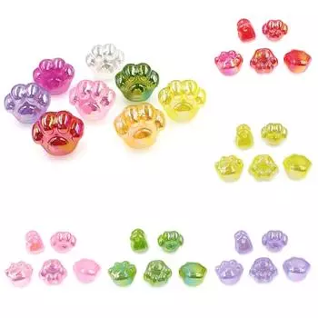 Ручная работа «Кошачья лапа» DIY Ювелирные аксессуары Акриловый браслет Изготовление ожерелья 5 шт. Свободные бусины Модные материалы Креативные подвески Аксессуары зелёный