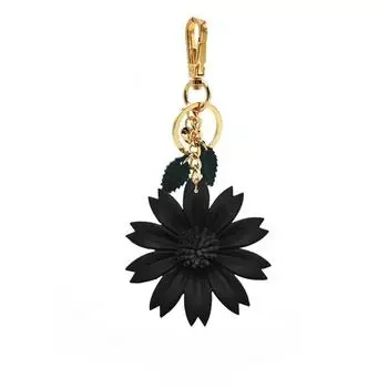 Ручная работа Кожаные ромашки Скандинавский ins Цветок Объемный подвес для сумки Подвеска из коровьей кожи Брелок для ключей от машины Закладка для блокнота чёрный