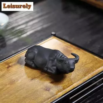 Ручная работа Крадущаяся корова Чайный питомец Знак зодиака Исин Фиолетовая глина Чай Дух Чай Фигурка Игрушки Чайная церемония Чайная статуэтка Чайный подарок Поделки