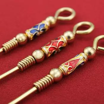 Ручная работа латунная кюретка для чистки ушей, инструмент для удаления ушной серы, портативная ложка для чистки ушей, брелок-подвеска