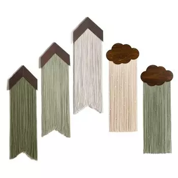 Ручная работа Макраме настенная полка кисточка веревка подвесной фон одеяло бохо домашний декор Style 1