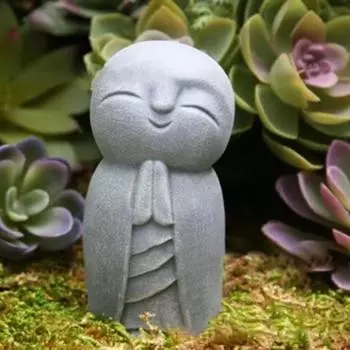 Ручная работа Маленькая скульптура монаха Мультяшный садовый орнамент Дзидзо Забавные миниатюры монахов для помещений Little Monk