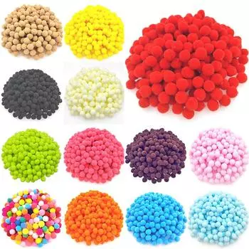 Ручная работа Материал Детские игрушки Аксессуары Помпон Свадебный декор DIY Многоцветный 10/15 мм Ювелирные изделия Швейные изделия Ремесло Плюшевый шар Пушистые помпоны Мягкие аксессуары 10mm 150Pcs хаки